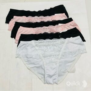 NWT 6 pieces Floral Lace Low-Rise Panties